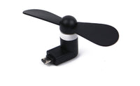 Black Portable USB Mini Fan Phone Accessory For Android Smartphones