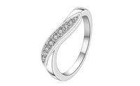 925 Silver Plated Fine Fashion Cubic Zirconia Wedding Ring for Women