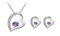 Crystal Necklace Earrings Jewelry Set - sparklingselections