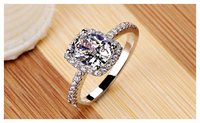 White Sapphire Silver Plated Wedding Ring