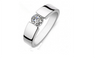 18k Real White Gold Plated AAA Cubic Zirconia Lovers Promise Ring