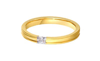 Stainless Steel Rings With Single CZ Stone For Women - sparklingselections