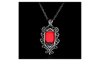 City Of Bones Deadly Isabel Red Crystal Angel Statement Necklace