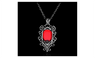 City Of Bones Deadly Isabel Red Crystal Angel Statement Necklace