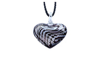 3D heart Lampwork Murano Glass Necklace For Women