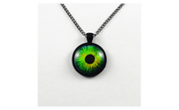 Dragon Eye Glass Green Pendant Necklace for Women - sparklingselections