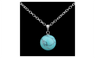 Turquoise Hexagonal Water Drop Pendant Necklace for Women