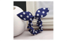Fabric Dot Rubber Band Hair Rope Head Flower For KIds