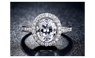 Top Quality Cubic Zirconia Halo Engagement Ring For Women