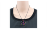 New Fashion Black Tone Anti-war Signs Pendant Short Necklace For Women