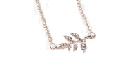 Korean Fashion Simple Silver Plated Leaf Pendant Necklace - sparklingselections