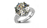 4.75 Carat Cubic Zirconia Jewelry White Gold Plated Rings