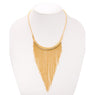 Ethnic Statement GOLD-TONE MULTI LAYERED CHAIN TASSEL STATEMENT NECKLACE