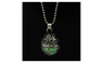 Vintage Hollow Ball Green Magic Glow In Dark Pendant Necklace