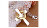 Silver Plated Charm Heart Love Cross Pendant Chain Necklace