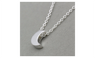 Minimalist Crescent Moon Pendant Silver Necklace for Women