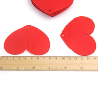 Red Love Heart Curtain Non-woven Party Decoration Supplies 1 Set