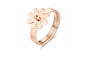 Stainless Steel Golden Flower Fashion Ring For Women (7)