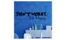 Don't Worry be Happy Removable Art Vinyl Quote Wall Sticker