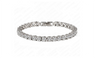 Cubic Zirconia 0.5 Carat Round Cut Platinum Plated Charm Bracelet