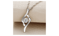 Classic Vintage Necklace Small Cubic Zirconia Diamond Pendant Necklace - sparklingselections