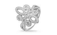 Shinus Fashion Cubic Zirconia Sliver Plated Engagement Ring - sparklingselections