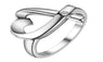 Love Heart Shape Silver Plated Ring (6,7,8)