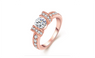 Crystal Rose Gold Plated Wedding Ring For Women-7