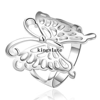 Silver Plated Beautiful Butterfly Ring - sparklingselections