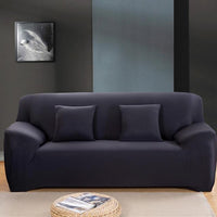 Solid Color Polyester Sofa Cover High Elasticity Non-slip Couch Slipcover Universal Furniture Chair Protector Cover - sparklingselections