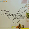 family is forever home decor creative quote wall decals