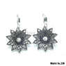 Tibetan Carved Flower Vintage Ethnic Drop Dangle Earrings