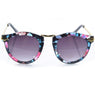 Design PC Lens Colorful Floral Eyewear Trendy Acetate Frames Round Sunglasses