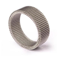 8mm Wide Stainless Steel Ring Titanium Couple Ring - sparklingselections