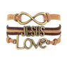 Fashion Mask Jesus Multilayer Leather Bracelet