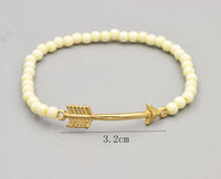 Bead Link Chain Key Love Arrow Charm Bracelet For Women