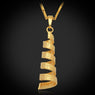 Unique Spiral Shaped Pendant Necklace Earrings Jewelry Set For Women