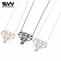 3D Elephant Pendant Necklace