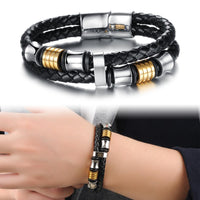 Men's Genuine Leather Wrap Bracelets - sparklingselections
