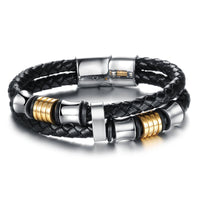 Men's Genuine Leather Wrap Bracelets - sparklingselections