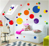 New Cartoon Creative Colorful Circle Wall Stickers - sparklingselections