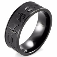 Men's Black Deer Titanium Outdoor Ring - sparklingselections