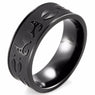 Men's Black Deer Titanium Outdoor Ring