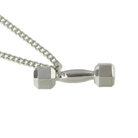 Dumbbell Shape Geometric Pendant Necklace for Men