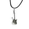 Vintage Silver Guitar Unisex Pendant Necklace (DY68)