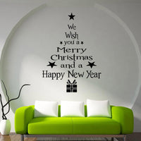 New Christmas Blessings Art Wall Stickers For Home Decor - sparklingselections