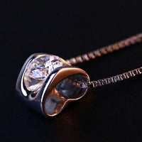 3D Love Heart Shape Shining Charming Pendant for Necklace