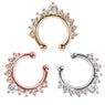 Rhinestone Fake Septum Clicker Nose Ring