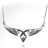 Angel Wings Power Rune Pendant Necklace - sparklingselections