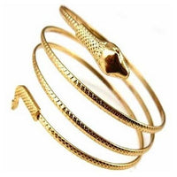 Punk Fashion Coiled Snake Spiral Bangle Bracelet - sparklingselections